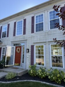 before picture of home's siding before a soft house wash