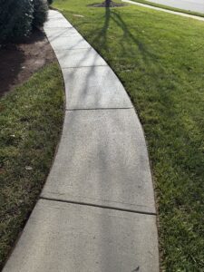 Concrete Walkway after cleaning in Charlotte, NC.