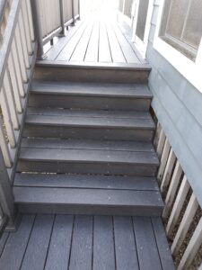 Composite deck after cleaning.