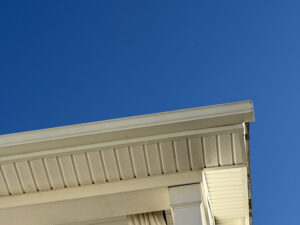 Gutter Facing after I preformed a Soft House Wash in Charlotte, NC