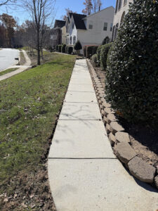 Clean concrete walkway in Charlotte, NC.