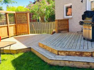 Deck before staining.