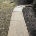 Charlotte Highland Creek Neighborhood Home's concrete walkway After surface cleaning